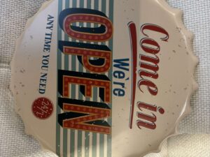 PLAQUE MÉTAL CAPSULE OPEN DIAM.40CM