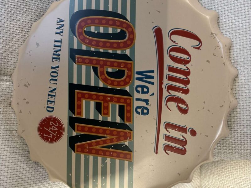 PLAQUE MÉTAL CAPSULE OPEN DIAM.40CM