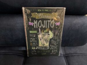 PLAQUE MÉTAL 20X30CM - MOJITO