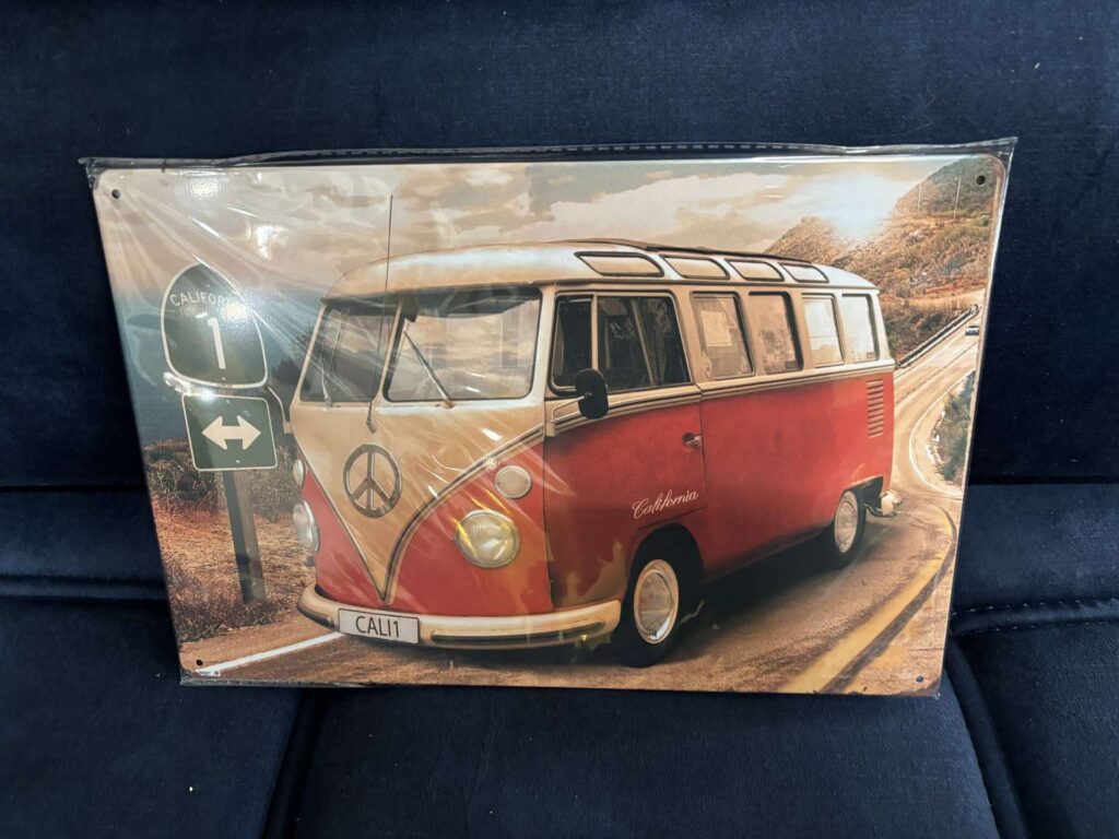 PLAQUE MÉTAL 20X30CM - COMBI ROUGE