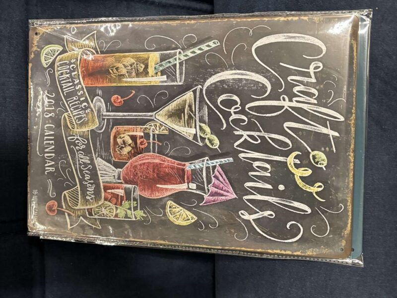 PLAQUE MÉTAL 20X30CM - COCKTAIL