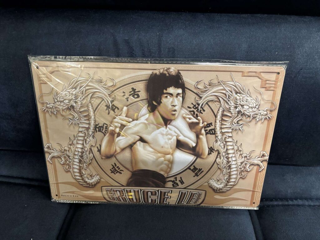PLAQUE MÉTAL 20X30CM - BRUCE LEE