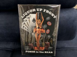 PLAQUE MÉTAL 20X30CM - POKER IN THE REAR