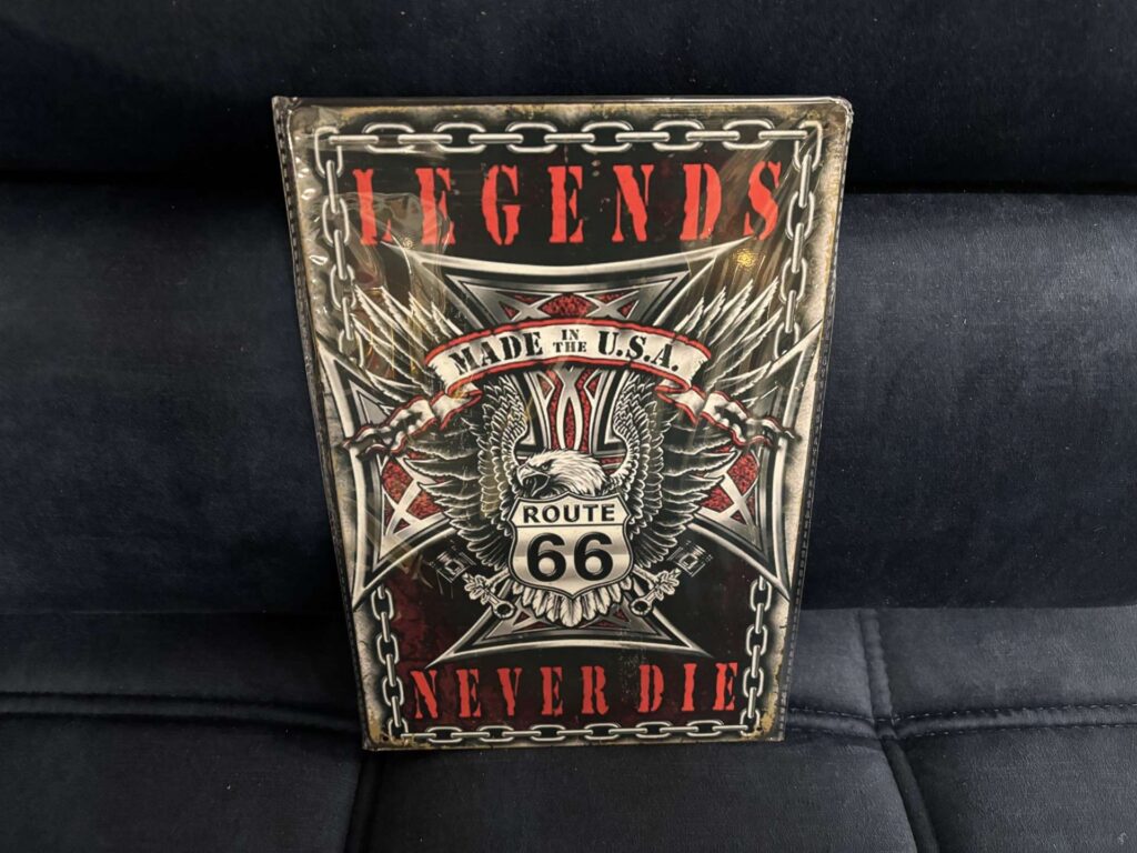 PLAQUE MÉTAL 20X30CM - ROUTE 66