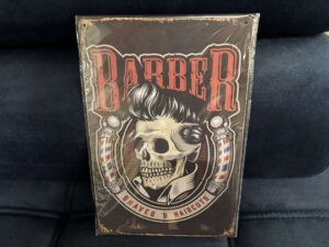PLAQUE MÉTAL 20X30CM -  BARBER