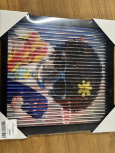 TABLEAU CINETIQUE CHIEN HEUREUX 40X40CM – DESTOCK ANNEXE MEUBLE DECO