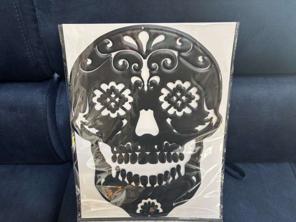 DÉCORATION MURALE MÉTAL DIA DE LOS MUERTOS H.39.5CM