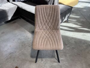 CHAISE MAID COLORIS MARRON (MALOY 34) - PIEDS MÉTAL NOIR