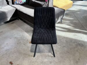 CHAISE MAID COLORIS NOIR (MALOY 19) - PIEDS MÉTAL NOIR