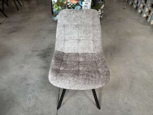 CHAISE JAZZ TISSU GRIS CLAIR (HAGA-09) - PIV. 180° PIEDS MÉTAL NOIR