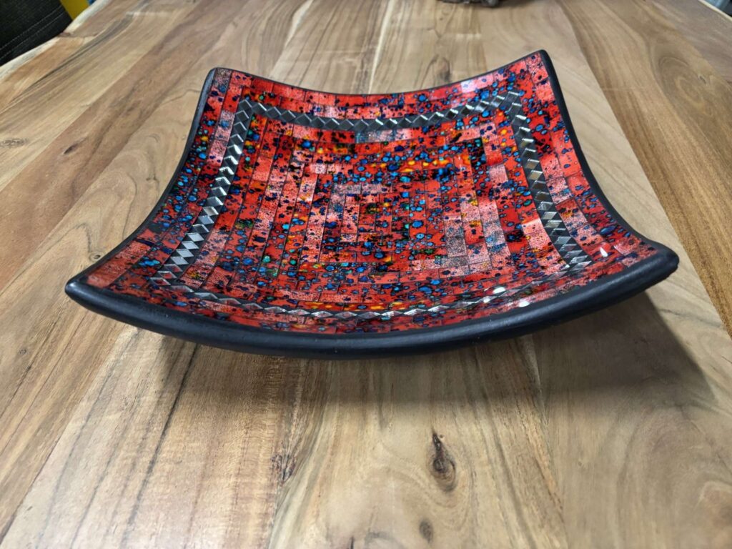 VIDE POCHE MOSAIQUE ROUGE GM