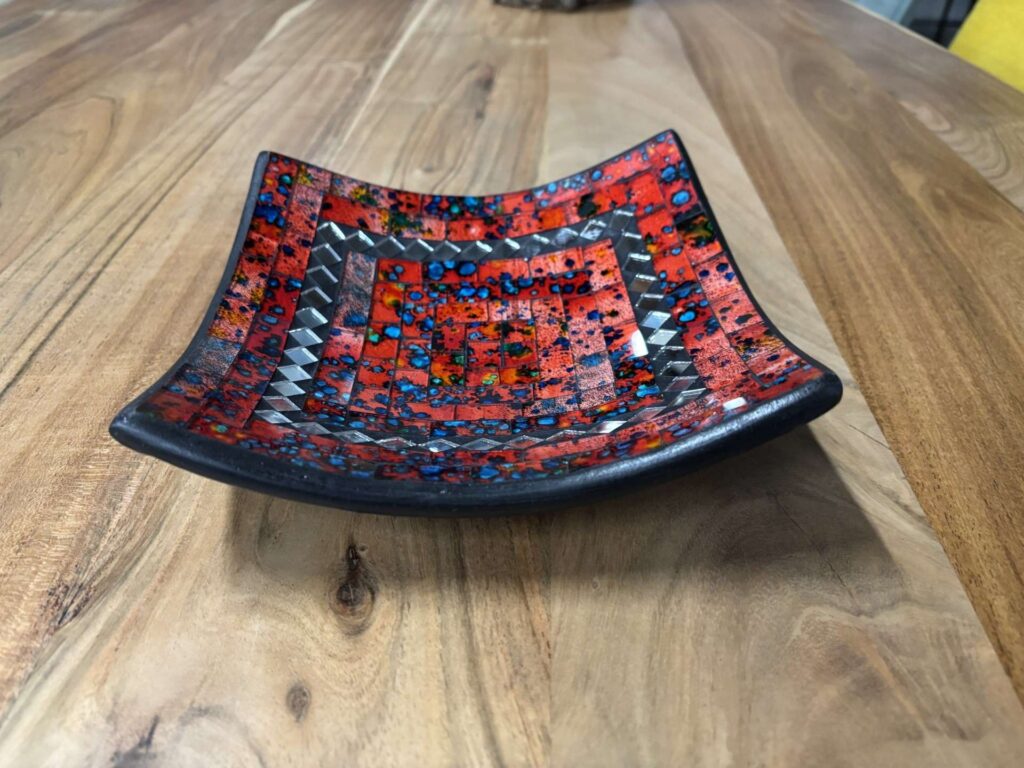 VIDE POCHE MOSAIQUE ROUGE PM