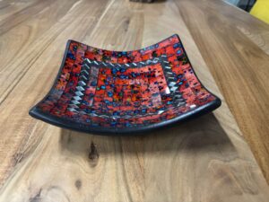 VIDE POCHE MOSAIQUE ROUGE PM