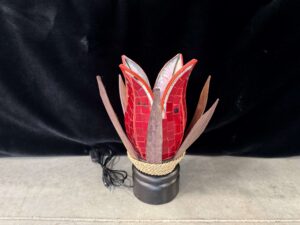LAMPE PM FORME TULIPE ROUGE MOSAIQUE