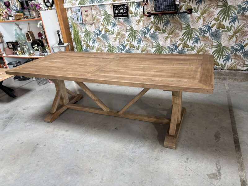 TABLE EN ORME MASSIF 220CM - PIEDS STYLE FERME