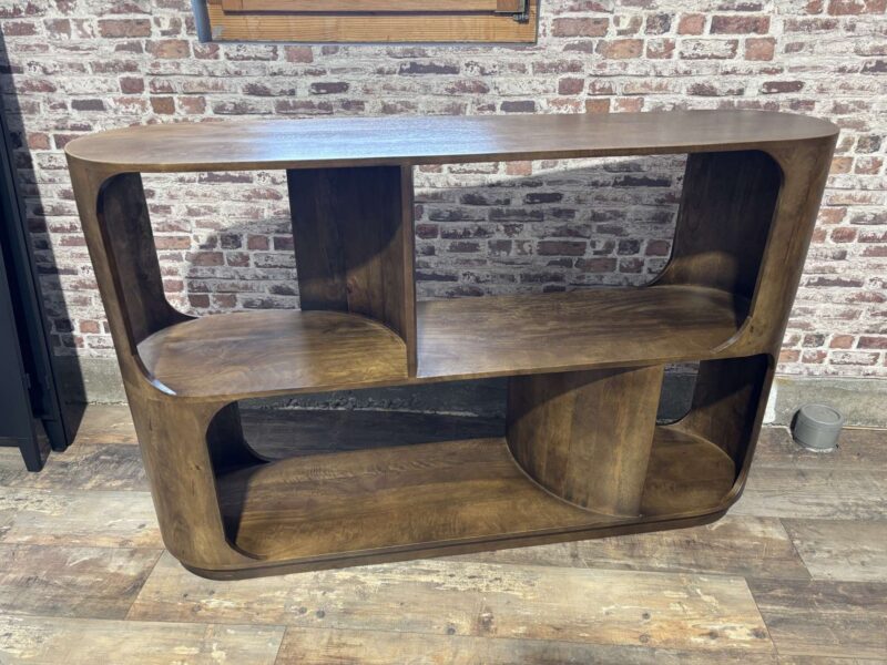 ETAGÈRE BIBLIOTHÈQUE MM MANGUIER MASSIF TEINTE CAPPUCINO