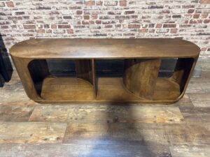 MEUBLE TV MANGUIER MASSIF TEINTE CAPPUCINO ANNEXE MEUBLE DECO