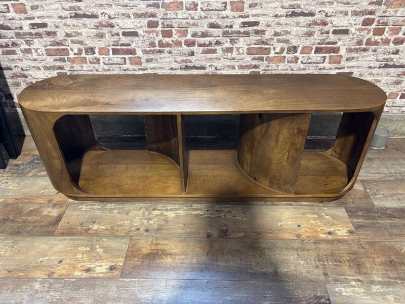 MEUBLE TV MANGUIER MASSIF TEINTE CAPPUCINO