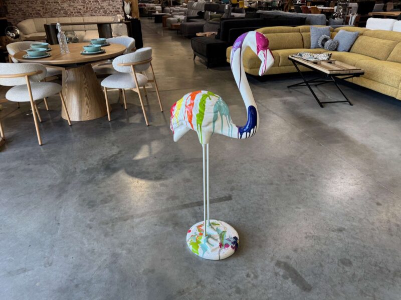 FLAMAND ROSE BLANC COULURES MULTICOLORES EN RÉSINE
