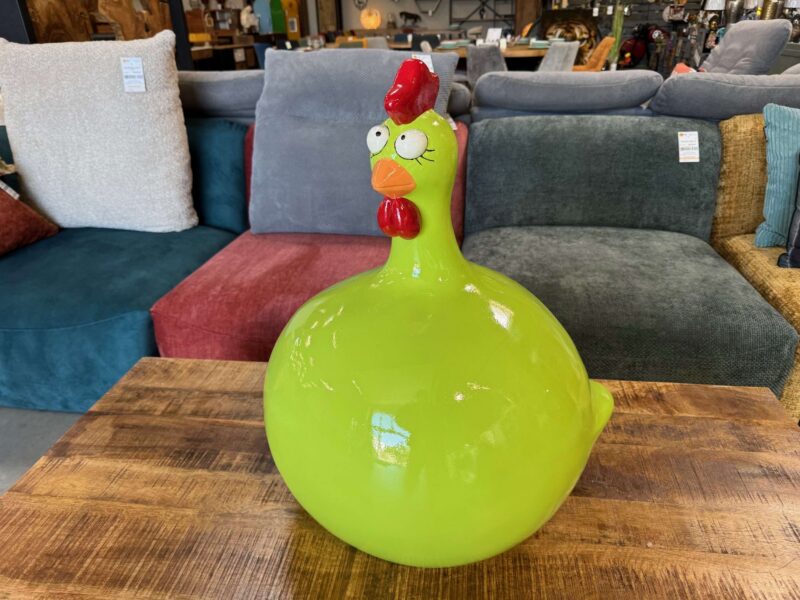 POULE BOULE GM VERTE EN RÉSINE