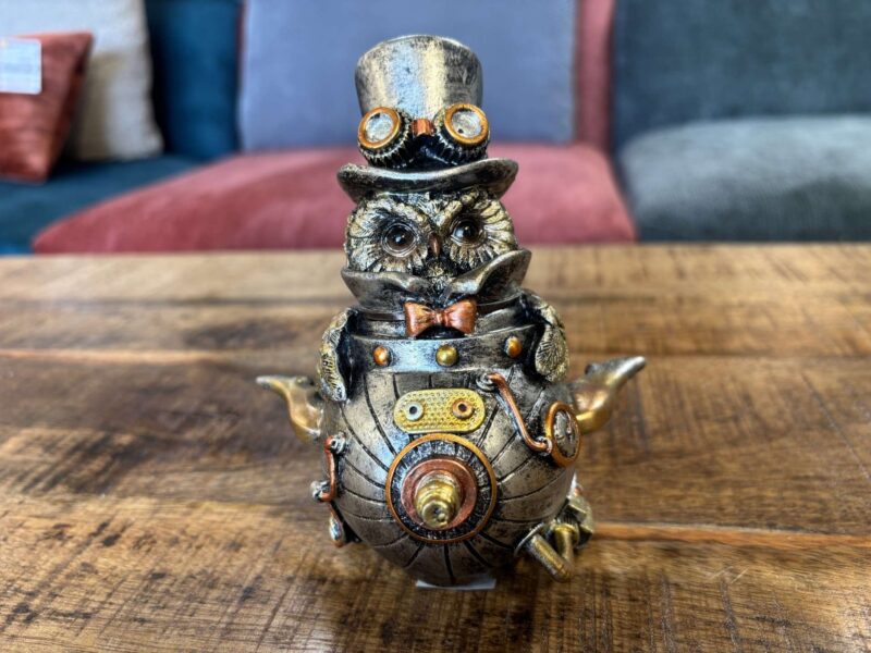 HIBOU RIGOLO AVION EN RÉSINE PM