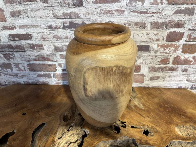 VASE EN TECK PM