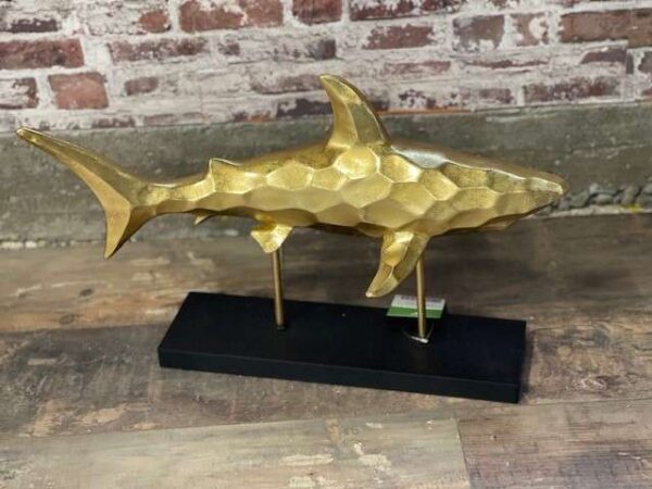 REQUIN DORÉ SUR SOCLE ANNEXE MEUBLE & DECO