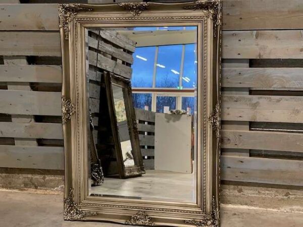 MIROIR BAROQUE ARGENTÉ BISEAUTÉ