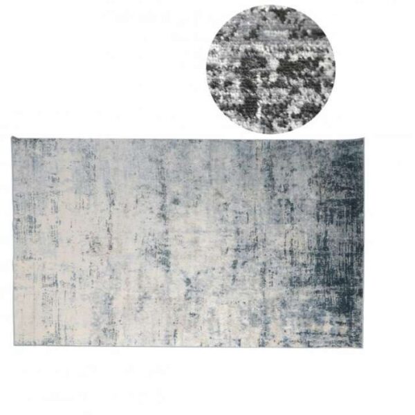 TAPIS “PERSEPOLIS” 100% VISCOSE BLEU -GRIS 120X170CM ANNEXE MEUBLE & DECO