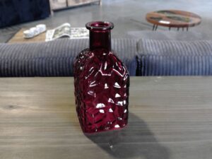 VASE PM STYLE CRAQUELÉ BORDEAUX H.13CM ANNEXE MEUBLE & DECO