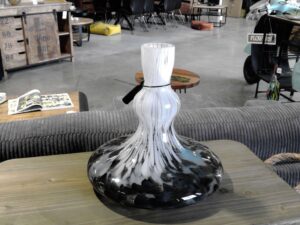 VASE BLANC/GRIS/NOIR H.23CM ANNEXE MEUBLE & DECO