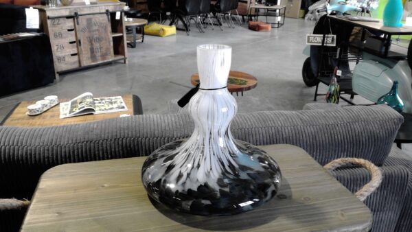 VASE BLANC/GRIS/NOIR H.23CM ANNEXE MEUBLE & DECO