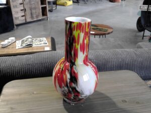 VASE DESIGN JAUNE/ROUGE/NOIR MM ANNEXE MEUBLE & DECO