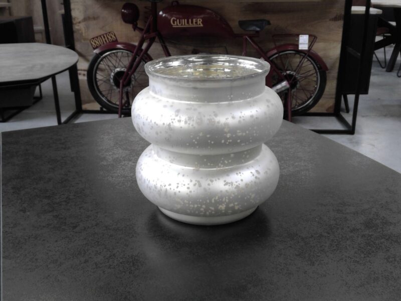 VASE MOUCHETÉ BLANC