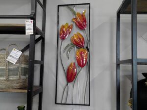 TABLEAU METAL TULIPES ANNEXE MEUBLE & DECO