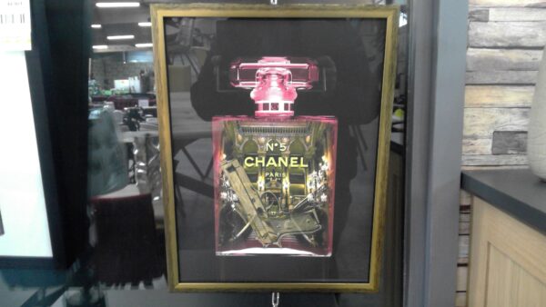 TABLEAU FLACON CHANEL ROSE PISTOLET