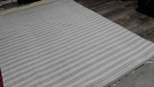 TAPIS MEERA RÉVERSIBLE GRIS ET BLANC 200X290 ANNEXE MEUBLE & DECO