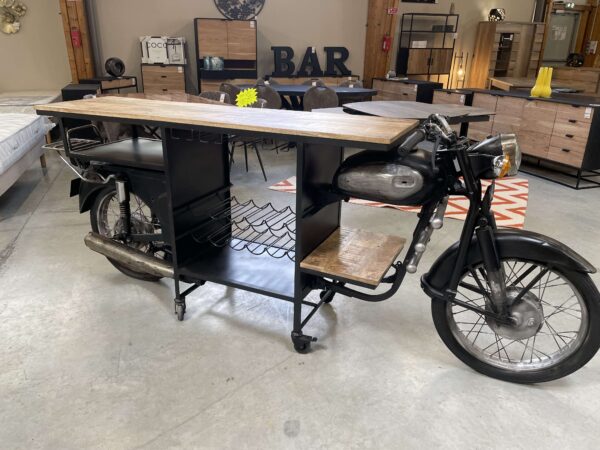 BAR MOTO EN MÉTAL L.270CM
