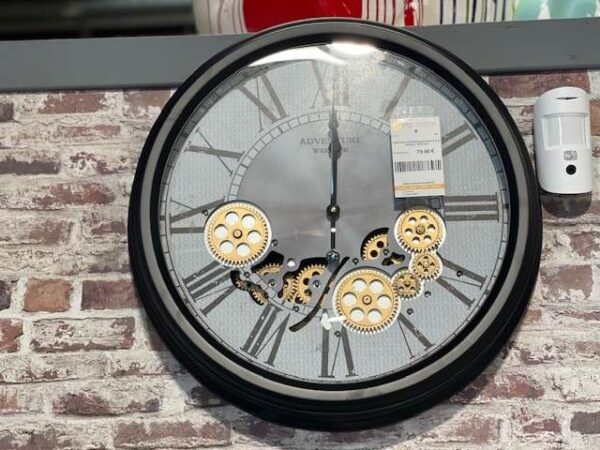 HORLOGE À ENGRENAGES DIAM.52.5CM VINTAGE – DESTOCK ANNEXE MEUBLE & DECO