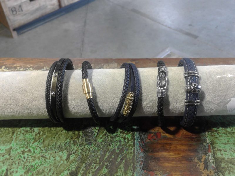 BRACELET ACIER INOXYDABLE ET CUIR