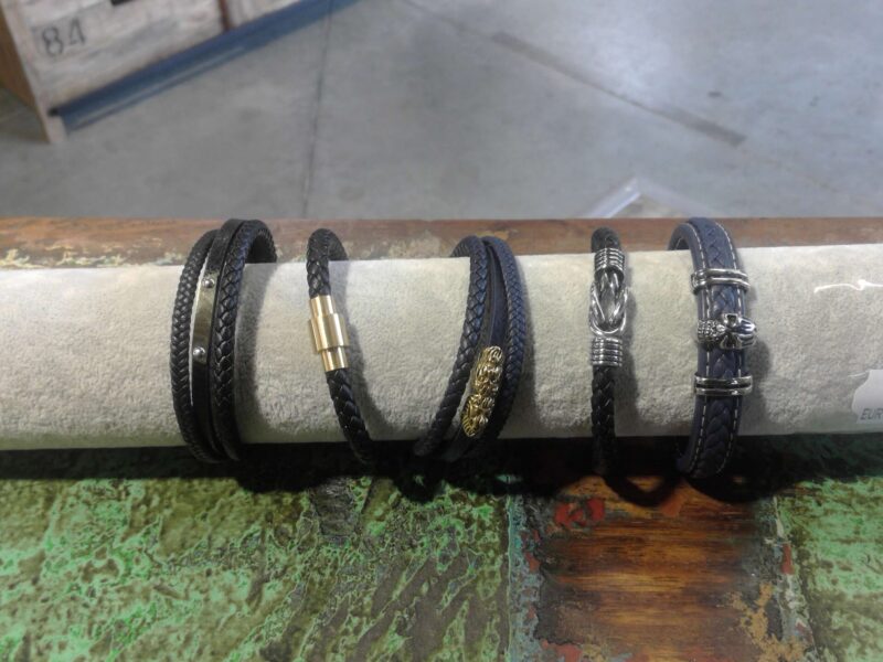 BRACELET ACIER INOXYDABLE ET CUIR