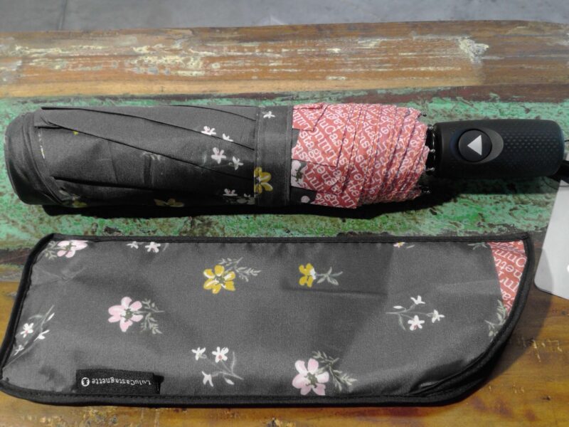 PARAPLUIE LULU CASTAGNETTE NOIR FLEURS