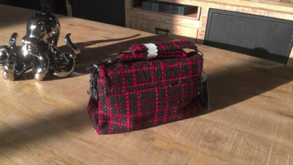 SAC A MAIN + BANDOULIERE PM SYNONYME GEORGES RECH ROUGE / NOIR – Image 3